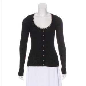 Dolce & Gabbana Knit Scoop Neck Cardigan
